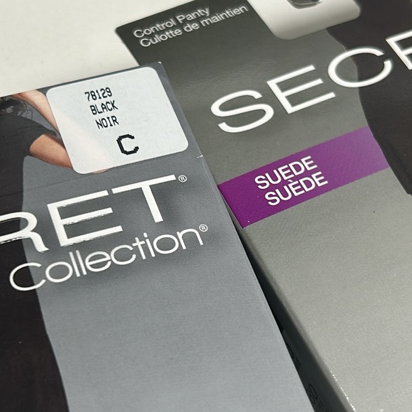 Secret Suede Collection Control Panty 2 Pairs Size C 130-160 lbs New In Package - Picture 3 of 7